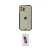 ieg™ iPhone 12 Pro Max Kılıf Eksen Minimal Koleksiyonu - Siyah Joko 5D Cam
