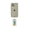 ieg™ iPhone 12 Pro Max Kılıf Eksen Minimal Koleksiyonu - Siyah Polymer Nano Ekran Koruyucu