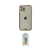ieg™ iPhone 12 Pro Max Kılıf Eksen Minimal Koleksiyonu - Siyah Polymer Nano Ekran Koruyucu