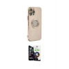 ieg™ iPhone 12 Pro Max Kılıf İz Form Serisi - Şeffaf Temperli Cam Ekran Koruyucu
