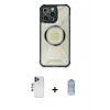 ieg™ iPhone 12 Pro Max Kılıf Kutup Modern - Siyah Joko Magic 5D Cam + Shine Kamera Lens - LT