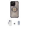 ieg™ iPhone 12 Pro Max Kılıf Kutup Modern - Siyah Joko Magic 5D Cam + Shine Kamera Lens - LT