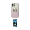 ieg™ iPhone 12 Pro Max Kılıf Kutup Yansıma Özel Seri - Siyah 34D Izgaralı Cam