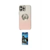 ieg™ iPhone 12 Pro Max Kılıf Kutup Yansıma Özel Seri - Siyah 34D Izgaralı Cam