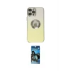 ieg™ iPhone 12 Pro Max Kılıf Kutup Yansıma Özel Seri - Siyah 34D Izgaralı Cam