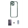 ieg™ iPhone 12 Pro Max Kılıf Nova Asil Özel Seri - Siyah Joko Magic 5D Cam + Neon Fosforlu Kamera Lens - BZ