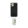 ieg™ iPhone 12 Pro Max Kılıf Nova Çizgi - Siyah 20D Premium Cam Ekran Koruyucu