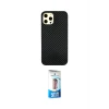 ieg™ iPhone 12 Pro Max Kılıf Nova Çizgi - Siyah 5D Eko Cam Ekran Koruyucu