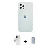 ieg™ iPhone 12 Pro Max Kılıf Nova Çizgi - Siyah Joko Magic 5D Cam + Shine Kamera Lens - LT