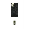 ieg™ iPhone 12 Pro Max Kılıf Nova Çizgi - Siyah Joko Magic 5D Hayalet Cam