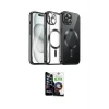 ieg™ iPhone 12 Pro Max Kılıf Nova Işık Özel Seri - Şeffaf Temperli Cam Ekran Koruyucu