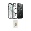ieg™ iPhone 12 Pro Max Kılıf Nova Işık Özel Seri - Siyah Mat Seramik Nano Ekran Koruyucu