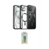 ieg™ iPhone 12 Pro Max Kılıf Nova Işık Özel Seri - Siyah Polymer Nano Ekran Koruyucu