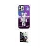 ieg™ iPhone 12 Pro Max Kılıf Siluet Çizgi Koleksiyonu - Şeffaf Temperli Cam Ekran Koruyucu