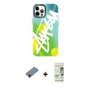 ieg™ iPhone 12 Pro Max Kılıf Siluet Çizgi Koleksiyonu - Siyah 20D Premium Cam Ekran Koruyucu + Metal Kamera Lens Koruma Cam - KI