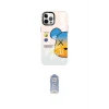 ieg™ iPhone 12 Pro Max Kılıf Siluet Çizgi Koleksiyonu - Siyah Joko Magic 5D Cam