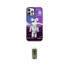 ieg™ iPhone 12 Pro Max Kılıf Siluet Çizgi Koleksiyonu - Siyah Joko Magic 5D Hayalet Cam