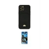 ieg™ iPhone 12 Pro Max Kılıf Vadi Çizgi Prime - Siyah 34D Izgaralı Cam