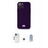 ieg™ iPhone 12 Pro Max Kılıf Vadi Çizgi Prime - Siyah Joko Magic 5D Cam + Shine Kamera Lens - LT