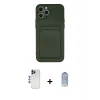ieg™ iPhone 12 Pro Max Kılıf Vadi Çizgi Prime - Siyah Joko Magic 5D Cam + Shine Kamera Lens - LT