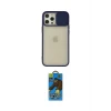 ieg™ iPhone 12 Pro Max Kılıf Vadi Çizgi - Siyah 18D Cam Ekran Koruyucu
