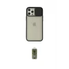 ieg™ iPhone 12 Pro Max Kılıf Vadi Çizgi - Siyah Joko Magic 5D Hayalet Cam
