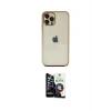 ieg™ iPhone 12 Pro Max Kılıf Vadi Minimal - Şeffaf Temperli Cam Ekran Koruyucu