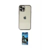 ieg™ iPhone 12 Pro Max Kılıf Vadi Minimal - Siyah 34D Izgaralı Cam