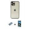 ieg™ iPhone 12 Pro Max Kılıf Vadi Minimal - Siyah 34D Izgaralı Cam + Shine Kamera Lens Koruma Cam - GS