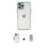 ieg™ iPhone 12 Pro Max Kılıf Vadi Minimal - Siyah Joko Magic 5D Cam + Shine Kamera Lens - LT