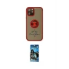 ieg™ iPhone 12 Pro Max Kılıf Yörünge Çizgi - Siyah 34D Izgaralı Cam