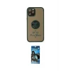 ieg™ iPhone 12 Pro Max Kılıf Yörünge Çizgi - Siyah 34D Izgaralı Cam