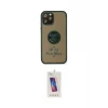 ieg™ iPhone 12 Pro Max Kılıf Yörünge Çizgi - Siyah Joko 5D Cam