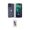 ieg™ iPhone 12 Pro Max Kılıf Zirve Doku - Siyah Joko 5D Cam