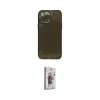 ieg™ iPhone 13 Pro Max Kılıf Ahenk Doku - Siyah Bilvis 3D Cam Ekran Koruyucu