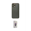 ieg™ iPhone 13 Pro Max Kılıf Ahenk Işık - Siyah Bilvis 3D Cam Ekran Koruyucu