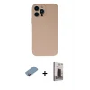 ieg™ iPhone 13 Pro Max Kılıf Ahenk Serisi - Siyah Bilvis Hayalet Cam Ekran Koruyucu + Shine Kamera Lens Koruma Cam - PE