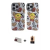ieg™ iPhone 13 Pro Max Kılıf Nova Doku Koleksiyonu - Şeffaf Maxco Cam Ekran Koruyucu + Rainbow Kamera Lens Koruma Cam - KI