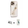 ieg™ iPhone 13 Pro Max Kılıf Nova Işık Prime - Şeffaf Pasifik Cam Ekran Koruyucu + Rainbow Kamera Lens Koruma Cam - MR