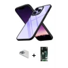 ieg™ iPhone 13 Pro Max Kılıf Nova Işık Serisi - Şeffaf 360 Full Body Arka Koruyucu + Sierra Blue Pers Alüminyum Kamera Lens