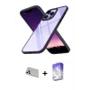 ieg™ iPhone 13 Pro Max Kılıf Nova Işık Serisi - Siyah Bilvis 5in1 3D Magic Cam Ekran Koruyucu + Rainbow Kamera Lens Koruma Cam - BZ