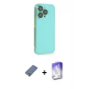 ieg™ iPhone 13 Pro Max Kılıf Siluet Minimal Özel Seri - Siyah Bilvis 5in1 3D Magic Cam Ekran Koruyucu + Metal Kamera Lens Koruma Cam - AKYL