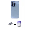 ieg™ iPhone 13 Pro Max Kılıf Siluet Minimal Özel Seri - Siyah Bilvis 5in1 3D Magic Cam Ekran Koruyucu + Renkli Kamera Lens Koruma Cam - SI