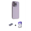 ieg™ iPhone 13 Pro Max Kılıf Siluet Minimal Özel Seri - Siyah Bilvis 5in1 3D Magic Cam Ekran Koruyucu + Renkli Kamera Lens Koruma Cam - PE