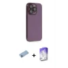 ieg™ iPhone 13 Pro Max Kılıf Siluet Minimal Özel Seri - Siyah Bilvis 5in1 3D Magic Cam Ekran Koruyucu + Shine Kamera Lens Koruma Cam - MI
