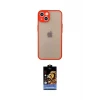 ieg™ iPhone 14 Kılıf Ahenk Çizgi Serisi - Siyah Buffer Hayalet Cam Ekran Koruyucu