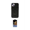 ieg™ iPhone 14 Kılıf Ahenk Klasik - Siyah Buffer Hayalet Cam Ekran Koruyucu