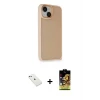 ieg™ iPhone 14 Kılıf Atlas Form - Siyah Buffer Cam Ekran Koruyucu + Diamond Kamera Lens - PE