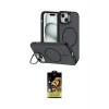 ieg™ iPhone 14 Kılıf Çekirdek Klasik - Siyah Buffer Cam Ekran Koruyucu