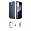 ieg™ iPhone 14 Kılıf Eksen Form Prime - Siyah Joko Magic 5D Cam + Shine Kamera Lens - GI